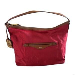 Lauren Ralph Lauren Red Nylon Shoulder Bag